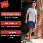 Hanes Men's Navy Pocket Shorts