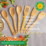 6-Piece Bamboo Cooking Spoon Set