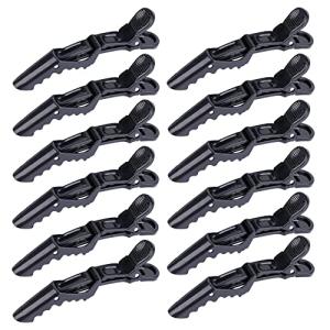 12pcs Professional Hair Clips - Wide Teeth & Dual-Hinge