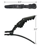 12pcs Professional Hair Clips - Wide Teeth & Dual-Hinge