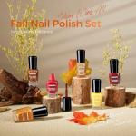 6-Piece Fall Nail Polish Set with Glitter