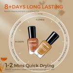 6-Piece Fall Nail Polish Set with Glitter