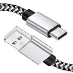 10FT USB C Cable - Black/Grey