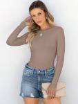 ANRABESS Women's Long Sleeve Rib Knit Tee