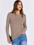 ANRABESS Women's Long Sleeve Rib Knit Tee