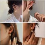 24 Pairs Gold Hoop Earrings Set for Women
