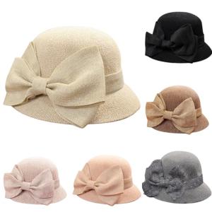 Floral Vintage Summer Church Hat for Women