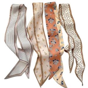 4-Pack Boho Hair Scarves for Women