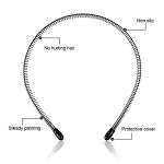 3 Pack Black Metal Headbands for Men and Women