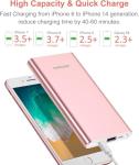 Pink 10000mAh Fast Charging Portable Power Bank