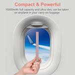 Pink 10000mAh Fast Charging Portable Power Bank