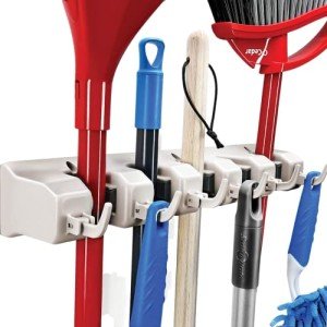 5-Position Mop and Broom Wall Holder