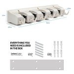 5-Position Mop and Broom Wall Holder