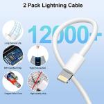 2-Pack MFi Certified 6FT iPhone Charger Cables