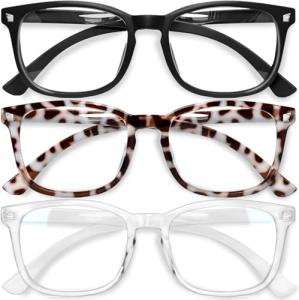 3 Pack Blue Light Blocking Glasses - Unisex
