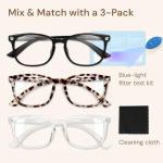 3 Pack Blue Light Blocking Glasses - Unisex