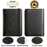 RFID Blocking Passport Holder Wallet - Black