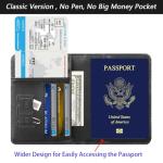 RFID Blocking Passport Holder Wallet - Black