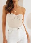 Trendy Women's Twist Knot Tube Top - Apricot