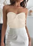 Trendy Women's Twist Knot Tube Top - Apricot