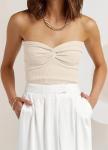 Trendy Women's Twist Knot Tube Top - Apricot