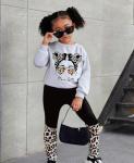 Toddler Girl Leopard Print Outfit Set (5-6T)