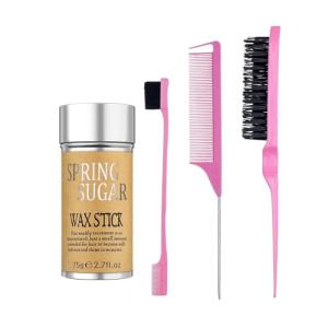 Hair Wax Stick Set with Edge Brush Combo