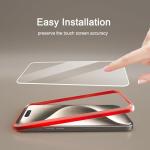 Ailun 3 Pack Screen Protector for iPhone 15 [6.1 inch] + 3 Pack Camera Lens Protector with Installation Frame,Case Friendly Tempered Glass Film,[9H Hardness] - HD [6 Pack]