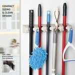 5-Position Mop and Broom Wall Holder