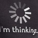 Hanes Men’s Short Sleeve Graphic T-shirt Collection, I'm Thinking, Medium