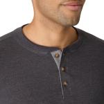 Hanes mens Beefy Long Sleeve Three-button Henley Shirt, Slate Heather, X-Large US