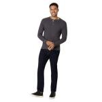 Hanes mens Beefy Long Sleeve Three-button Henley Shirt, Slate Heather, X-Large US