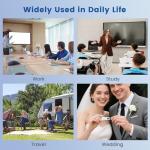 2GB USB 2.0 Flash Drive 2 Pack Wooolken Thumb Drives Jump Pen Drive Memory Stick with LED Light and Lanyards for Storage and Backup(2G, 2 Colors: Black Blue)