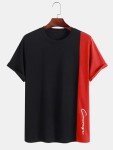 Men's Colorful Graphic Short Sleeve Tee – Black/Red
