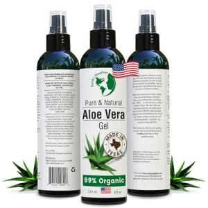 Organic Aloe Vera Gel - 8 Oz for Skin & Hair