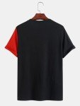 Men's Colorful Graphic Short Sleeve Tee – Black/Red