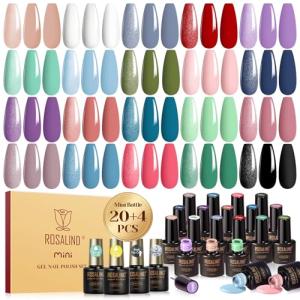 24PCS Gel Nail Polish Set with Base & Top Coats