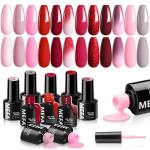 12-Color Gel Nail Polish Set for DIY Manicure