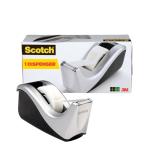 Silver Two-Tone Tape Dispenser by Scotch