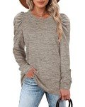 Women's Fall Crew Neck Sweater in Khaki