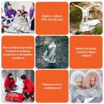 6 Pack Mylar Emergency Survival Blankets for Outdoors
