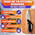 Smart Kitchen Scissors with Built-In Cutting Board