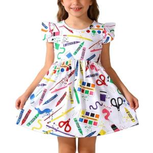 Toddler Girls' Back to School Print Dress