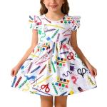 Toddler Girls' Back to School Print Dress