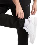 Men's Black Jersey Sweatpants with Closed Bottom
