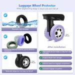Set of 8 Silicone Luggage Wheel Covers