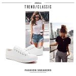 Adokoo Women's White Casual Sneakers - Size 9