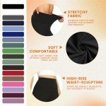 YOLIX Workout Leggings for Women - High Waisted Yoga Pants Tummy Control Compression for Running Black