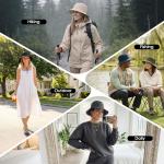 Beige Waterproof Bucket Hat for Women - UPF 50+
