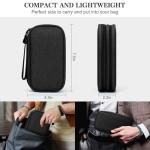 Travel Cable Organizer Pouch for Electronics - Black
